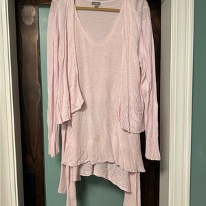 J. Jill Light Pink V-Neck Sweater